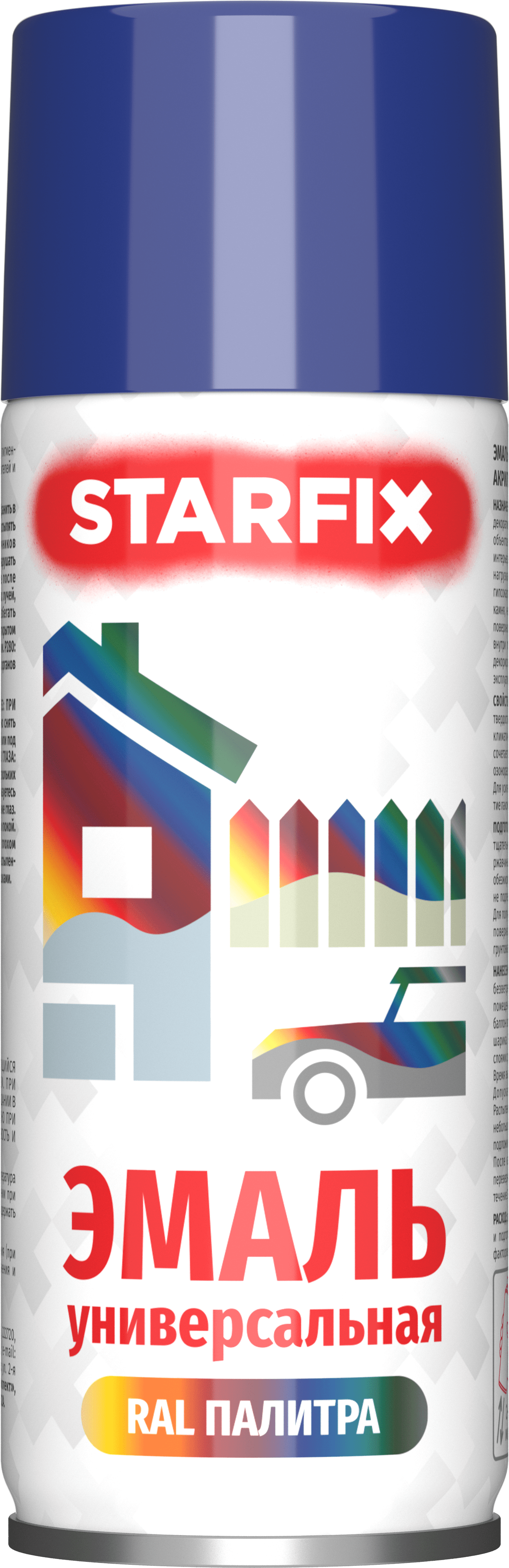 Краска-эмаль аэрозольная универсальная темно-синий 5002 STARFIX 520 мл (SM-99030-1) купить в Мастак Краска-эмаль аэрозольная универсальная темно-синий 5002 STARFIX 520 мл (SM-99030-1) купить в сети строительных магазинов Мастак