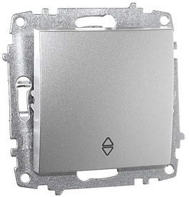 Выключатель одноклавишный проходной скрытый EL-BI Zena серебро (609-011000-209) купить в Мастак Выключатель одноклавишный проходной скрытый EL-BI Zena серебро (609-011000-209) купить в сети строительных магазинов Мастак