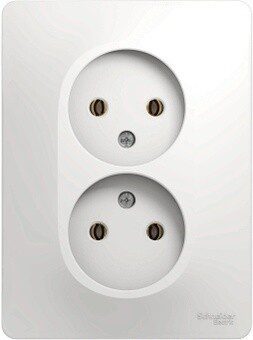 Розетка двойная скрытая SCHNEIDER ELECTRIC Glossa белая (GSL000120) купить в Мастак Розетка двойная скрытая SCHNEIDER ELECTRIC Glossa белая (GSL000120) купить в сети строительных магазинов Мастак