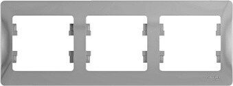 Рамка трехместная SCHNEIDER ELECTRIC Glossa горизонтальная алюминий (GSL000303) купить в Мастак Рамка трехместная SCHNEIDER ELECTRIC Glossa горизонтальная алюминий (GSL000303) купить в сети строительных магазинов Мастак