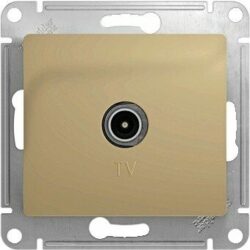Розетка телевизионная оконечная SCHNEIDER ELECTRIC Glossa титан (GSL000491) купить в сети строительных магазинов Мастак