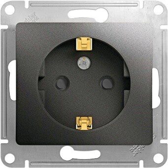 Розетка скрытая с заземлением SCHNEIDER ELECTRIC Glossa антрацит (GSL000745) купить в Мастак Розетка скрытая с заземлением SCHNEIDER ELECTRIC Glossa антрацит (GSL000745) купить в сети строительных магазинов Мастак