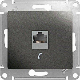 Розетка телефонная SCHNEIDER ELECTRIC Glossa антрацит (GSL000781T) купить в Мастак Розетка телефонная SCHNEIDER ELECTRIC Glossa антрацит (GSL000781T) купить в сети строительных магазинов Мастак