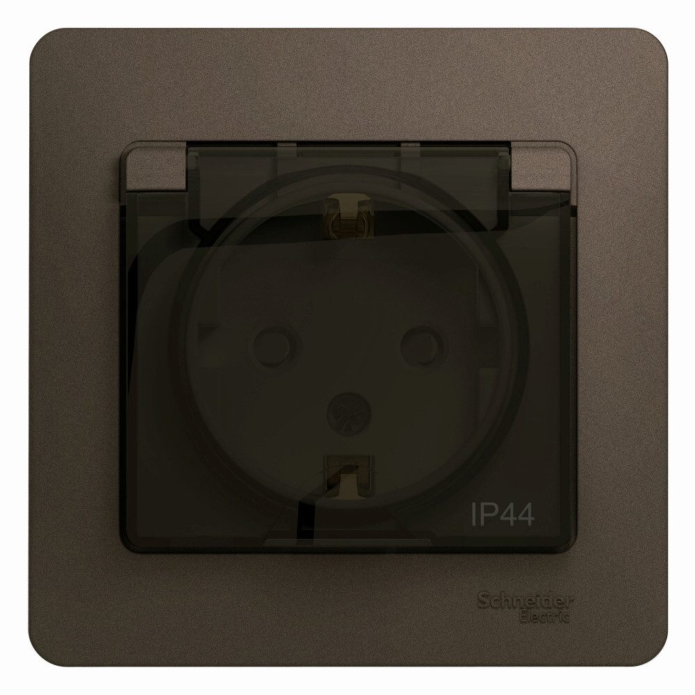 Розетка скрытая с заземлением SCHNEIDER ELECTRIC Glossa шоколад (GSL000848) купить в Мастак Розетка скрытая с заземлением SCHNEIDER ELECTRIC Glossa шоколад (GSL000848) купить в сети строительных магазинов Мастак