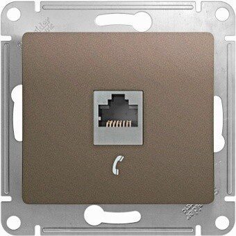 Розетка телефонная SCHNEIDER ELECTRIC Glossa шоколад (GSL000881T) купить в Мастак Розетка телефонная SCHNEIDER ELECTRIC Glossa шоколад (GSL000881T) купить в сети строительных магазинов Мастак