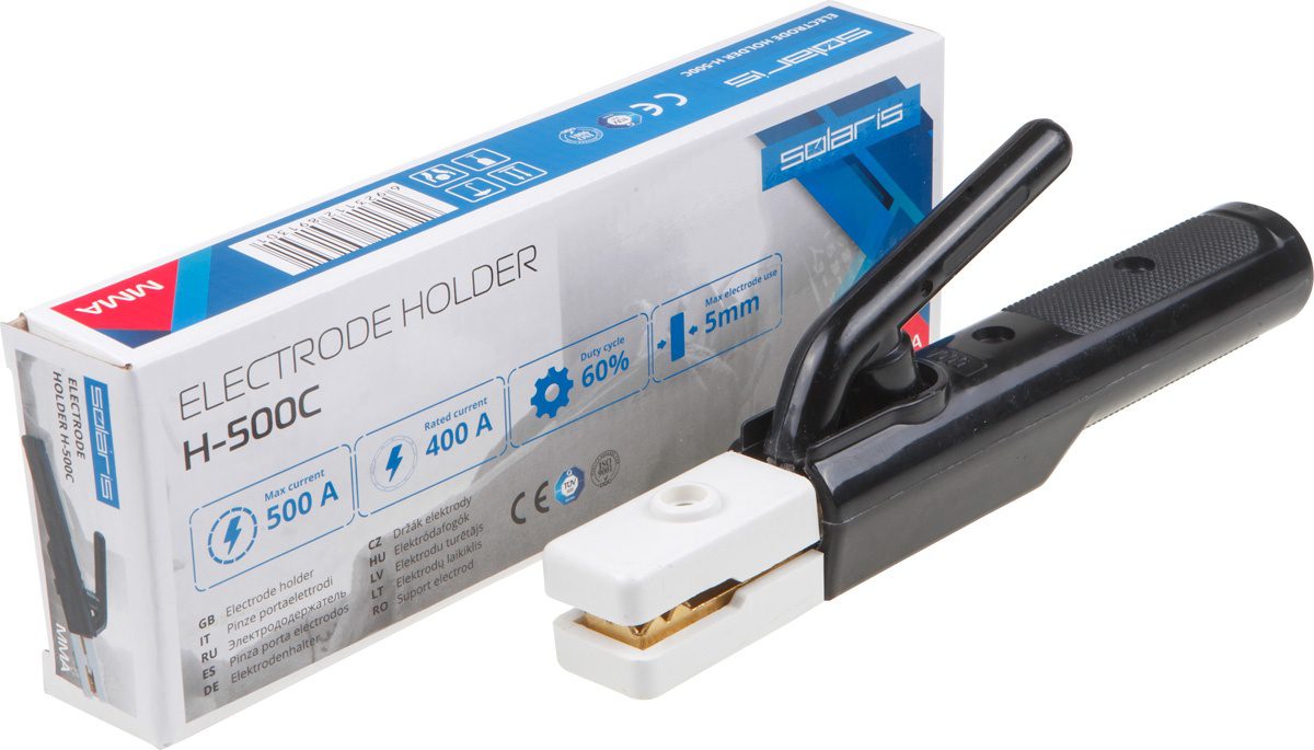 Электрододержатель SOLARIS H-500С купить в Мастак Электрододержатель SOLARIS H-500С купить в сети строительных магазинов Мастак