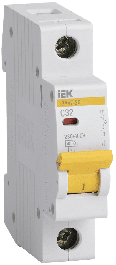 Автоматический выключатель IEK ВА47-29 1Р 32А С 4 Автоматический выключатель IEK ВА47-29 1Р 32А С 4