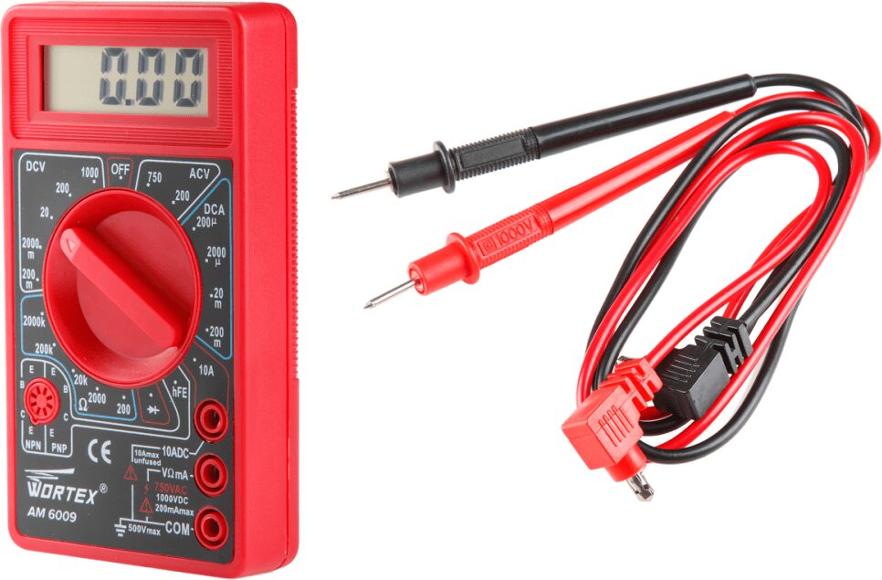 Мультиметр цифровой WORTEX AM 6009 (AM6009000014) купить в Мастак Мультиметр цифровой WORTEX AM 6009 (AM6009000014) купить в сети строительных магазинов Мастак