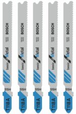 Пилка для электролобзика BOSCH Basic for Metal T118A 5 штук (2608631013) купить в сети строительных магазинов Мастак