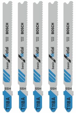 Пилка для электролобзика BOSCH Basic for Metal T118A 5 штук (2608631013) купить в сети строительных магазинов Мастак