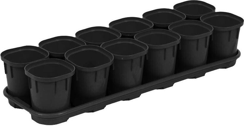 Набор горшков для рассады INGREEN Smart Solution 12 штук оникс (ING6034ЧР) купить в Мастак Набор горшков для рассады INGREEN Smart Solution 12 штук оникс (ING6034ЧР) купить в сети строительных магазинов Мастак