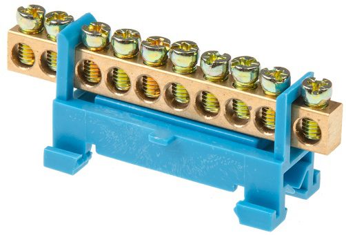 Шина N нулевая с изолятором на DIN-рейку 6х9мм 10 групп малая стойка ЮПИТЕР (JP7208-02) купить в Мастак Шина N нулевая с изолятором на DIN-рейку 6х9мм 10 групп малая стойка ЮПИТЕР (JP7208-02) купить в сети строительных магазинов Мастак