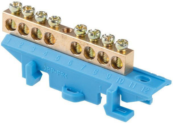 Шина N нулевая c изолятором на DIN-рейку 6х9мм 8 групп большая стойка ЮПИТЕР (JP7209-02) купить в Мастак Шина N нулевая c изолятором на DIN-рейку 6х9мм 8 групп большая стойка ЮПИТЕР (JP7209-02) купить в сети строительных магазинов Мастак