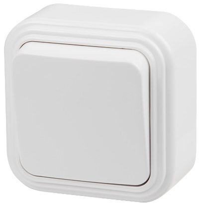 Выключатель одноклавишный наружный ЮПИТЕР Стандарт белый (JP7410-01) купить в Мастак Выключатель одноклавишный наружный ЮПИТЕР Стандарт белый (JP7410-01) купить в сети строительных магазинов Мастак