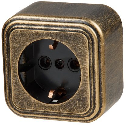 Розетка наружная с заземлением ЮПИТЕР Стандарт бронзовая (JP7413-03) купить в Мастак Розетка наружная с заземлением ЮПИТЕР Стандарт бронзовая (JP7413-03) купить в сети строительных магазинов Мастак