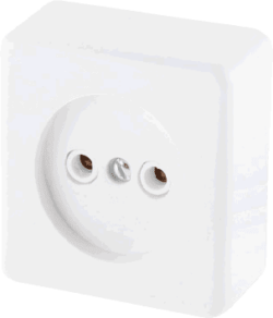 Розетка наружная белая ЮПИТЕР Эконом (JP7421-05) купить в сети строительных магазинов Мастак