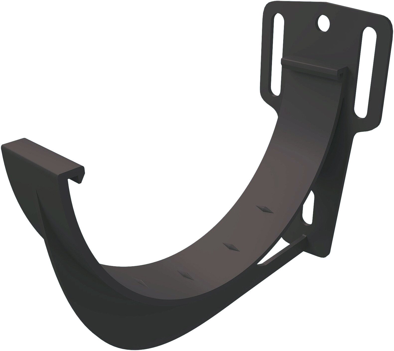 Кронштейн желоба ПВХ GRAND LINE 120 мм графит купить в Мастак Кронштейн желоба ПВХ GRAND LINE 120 мм графит купить в сети строительных магазинов Мастак