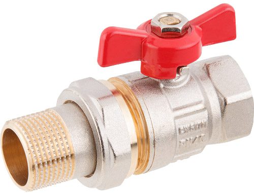 Кран шаровой 1/2" PN40 с внутренней резьбой бабочка AV ENGINEERING (AVE094012) купить в сети строительных магазинов Мастак