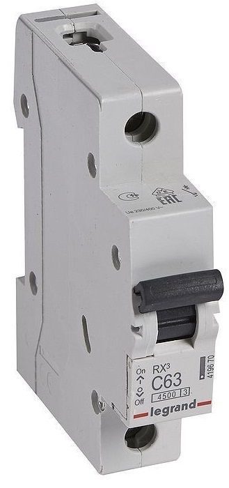 Автоматический выключатель LEGRAND RX3 4500 1P 63А С 4 Автоматический выключатель LEGRAND RX3 4500 1P 63А С 4