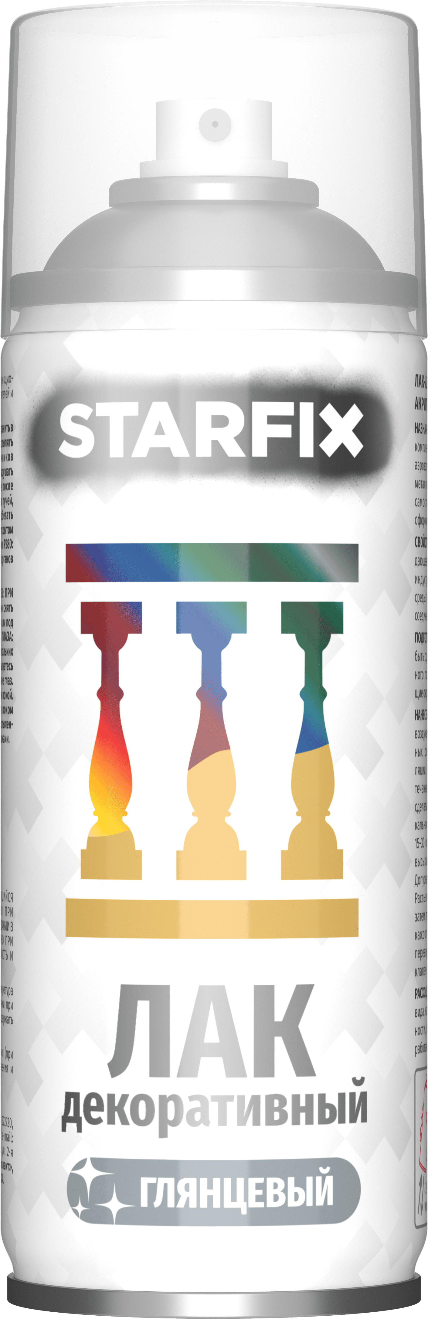 Лак аэрозольный декоративный бесцветный STARFIX 520 мл (SM-29631-1) купить в Мастак Лак аэрозольный декоративный бесцветный STARFIX 520 мл (SM-29631-1) купить в сети строительных магазинов Мастак