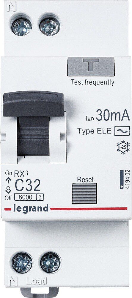 Дифавтомат LEGRAND RX3 6000 1P+N C32 тип AC 30мА (419402) купить в Мастак Дифавтомат LEGRAND RX3 6000 1P+N C32 тип AC 30мА (419402) купить в сети строительных магазинов Мастак