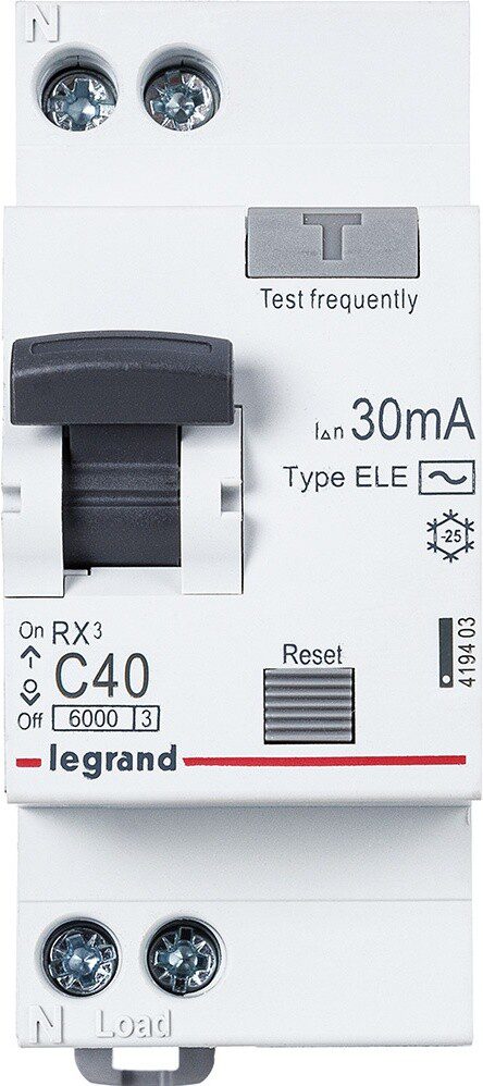 Дифавтомат LEGRAND RX3 6000 1P+N C40 тип AC 30мА (419403) купить в Мастак Дифавтомат LEGRAND RX3 6000 1P+N C40 тип AC 30мА (419403) купить в сети строительных магазинов Мастак