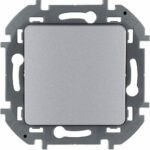 Выключатель одноклавишный скрытый LEGRAND Inspiria алюминий (673602) купить в сети строительных магазинов Мастак