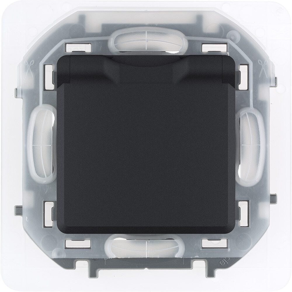 Розетка скрытая брызгозащищенная LEGRAND Inspiria антрацит (673743) купить в Мастак Розетка скрытая брызгозащищенная LEGRAND Inspiria антрацит (673743) купить в сети строительных магазинов Мастак