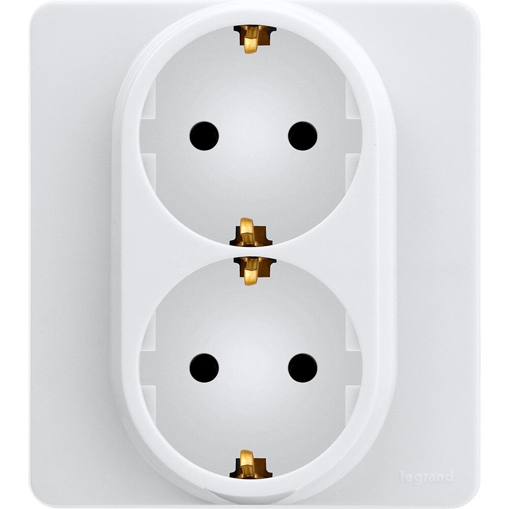 Розетка двойная скрытая LEGRAND Inspiria белая (673750) купить в Мастак Розетка двойная скрытая LEGRAND Inspiria белая (673750) купить в сети строительных магазинов Мастак