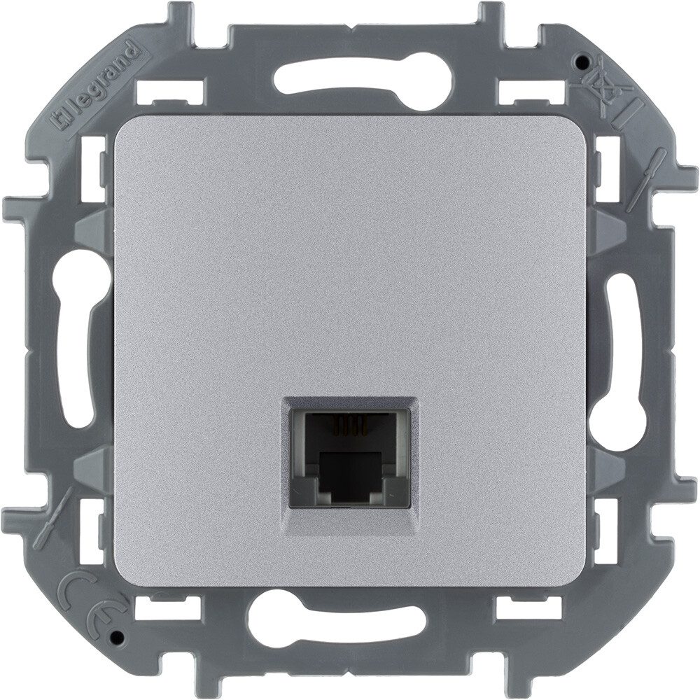 Розетка телефонная LEGRAND Inspiria алюминий (673822) купить в Мастак Розетка телефонная LEGRAND Inspiria алюминий (673822) купить в сети строительных магазинов Мастак