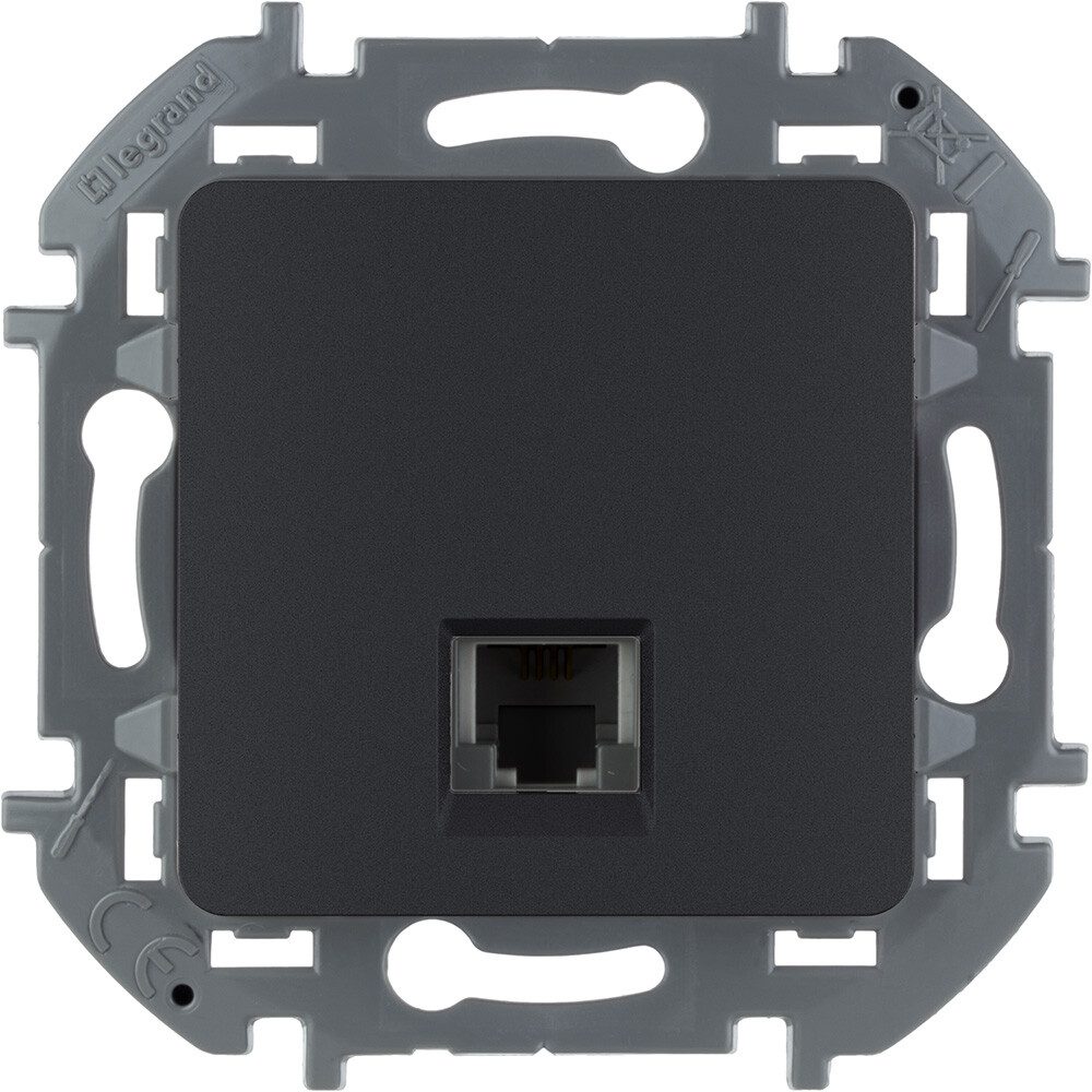 Розетка телефонная LEGRAND Inspiria антрацит (673823) купить в Мастак Розетка телефонная LEGRAND Inspiria антрацит (673823) купить в сети строительных магазинов Мастак