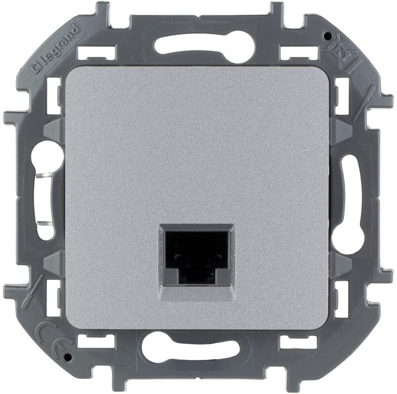 Розетка компьютерная LEGRAND Inspiria алюминий (673827) купить в Мастак Розетка компьютерная LEGRAND Inspiria алюминий (673827) купить в сети строительных магазинов Мастак