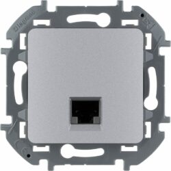 Розетка компьютерная LEGRAND Inspiria алюминий (673832) купить в сети строительных магазинов Мастак