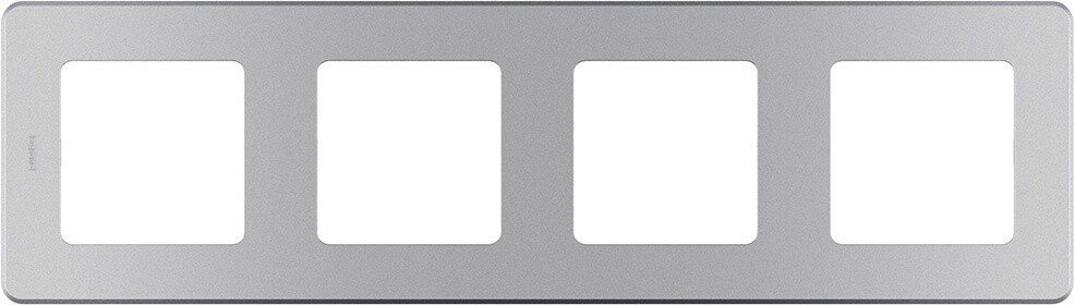 Рамка четырехместная LEGRAND Inspiria алюминий (673962) купить в Мастак Рамка четырехместная LEGRAND Inspiria алюминий (673962) купить в сети строительных магазинов Мастак