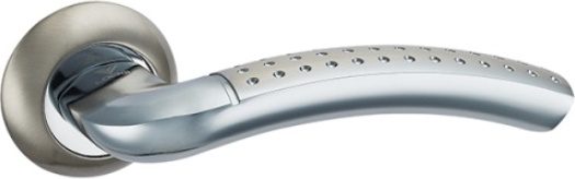 Ручка дверная на розетке LOCKIT Рим AL SN/PC никель матовый Ручка дверная на розетке LOCKIT Рим AL SN/PC никель матовый