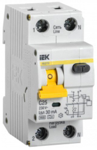 Дифавтомат IEK АВДТ 32 C 25 (MAD22-5-025-C-30) купить в Мастак Дифавтомат IEK АВДТ 32 C 25 (MAD22-5-025-C-30) купить в сети строительных магазинов Мастак