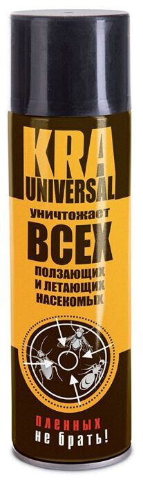 Аэрозоль от летающих и ползающих насекомых КРА Универсал 245 мл купить в Мастак me1} купить в сети строительных магазинов Мастак