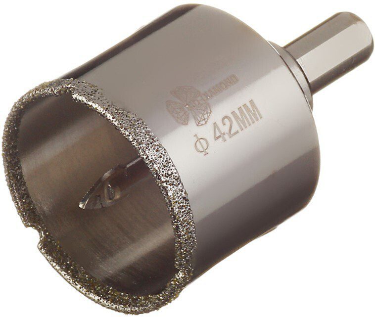 Коронка алмазная d 42 мм по керамике и кафелю TRIO-DIAMOND (400042) купить в Мастак Коронка алмазная d 42 мм по керамике и кафелю TRIO-DIAMOND (400042) купить в сети строительных магазинов Мастак