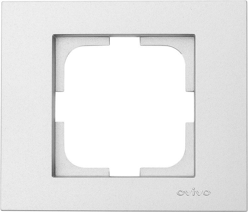 Рамка OVIVO Grano серебро (400-100000-096) купить в Мастак Рамка OVIVO Grano серебро (400-100000-096) купить в сети строительных магазинов Мастак