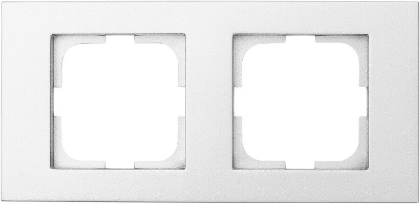 Рамка двухместная OVIVO Grano серебро (400-100000-226) купить в Мастак Рамка двухместная OVIVO Grano серебро (400-100000-226) купить в сети строительных магазинов Мастак