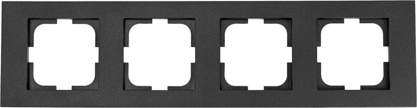 Рамка четырехместная OVIVO Grano черная (400-170000-228) купить в Мастак Рамка четырехместная OVIVO Grano черная (400-170000-228) купить в сети строительных магазинов Мастак