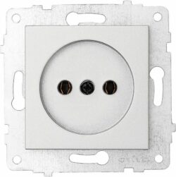 Розетка скрытая OVIVO Grano серебро (600-000310-215) купить в сети строительных магазинов Мастак