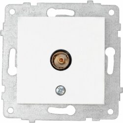 Розетка телевизионная OVIVO Grano белая (600-000301-225) купить в сети строительных магазинов Мастак