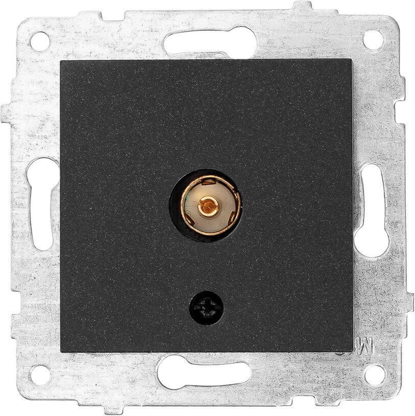 Розетка телевизионная OVIVO Grano черная (600-000317-225) купить в Мастак Розетка телевизионная OVIVO Grano черная (600-000317-225) купить в сети строительных магазинов Мастак