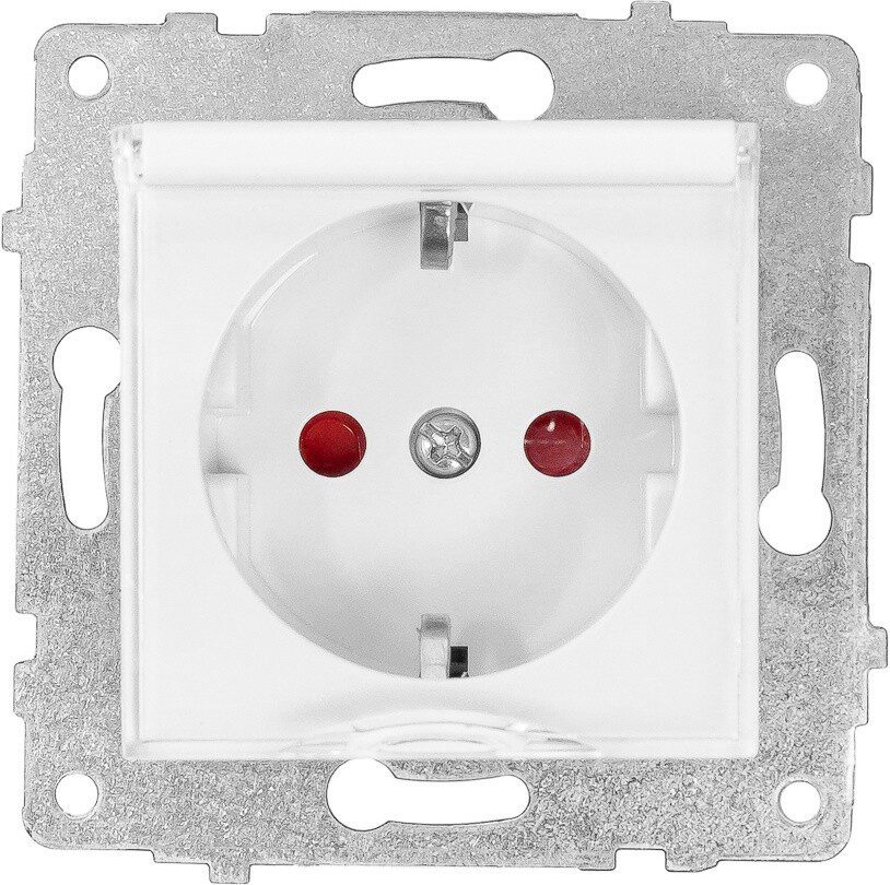 Розетка скрытая с крышкой и заземлением OVIVO Grano белая (600-000301-243) купить в Мастак Розетка скрытая с крышкой и заземлением OVIVO Grano белая (600-000301-243) купить в сети строительных магазинов Мастак