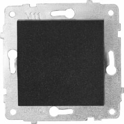 Выключатель одноклавишный скрытый OVIVO Grano черный (600-000217-200) купить в сети строительных магазинов Мастак