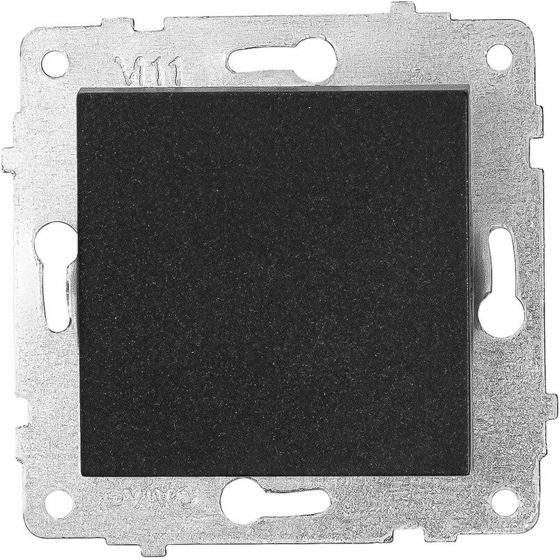 Выключатель одноклавишный скрытый OVIVO Grano черный (600-000217-200) купить в Мастак Выключатель одноклавишный скрытый OVIVO Grano черный (600-000217-200) купить в сети строительных магазинов Мастак