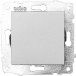 Выключатель одноклавишный скрытый OVIVO Grano серебро (600-000210-200) купить в сети строительных магазинов Мастак