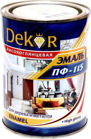 Эмаль алкидная DEKOR ПФ-115 белая матовая 0 Эмаль алкидная DEKOR ПФ-115 белая матовая 0