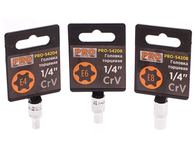 Головка "звездочка" 1/4" Е4 PRO STARTUL (PRO-54204) купить в Мастак Головка "звездочка" 1/4" Е4 PRO STARTUL (PRO-54204) купить в сети строительных магазинов Мастак